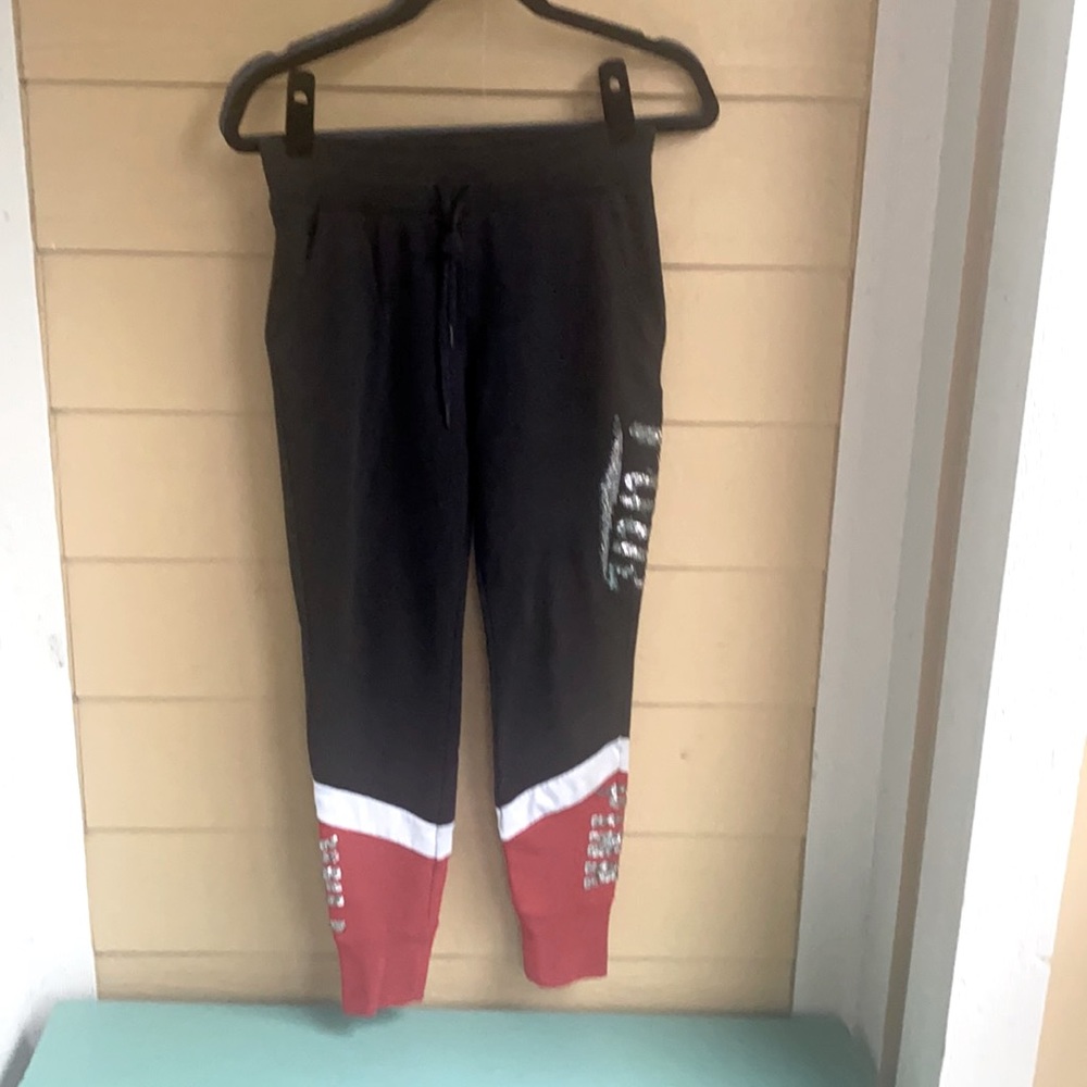 Women’s Victoria Secret Pink joggers..They are black & red- size xs.